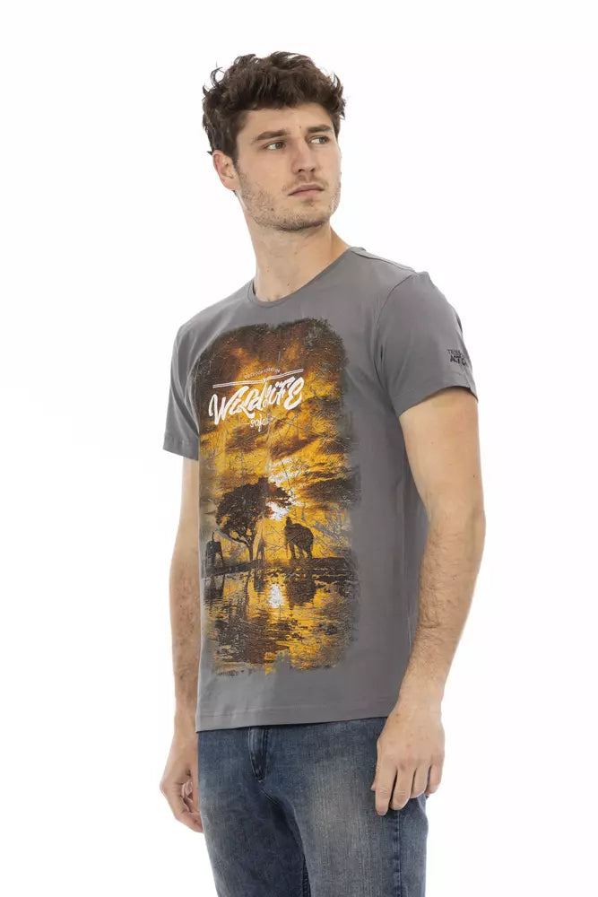 Trussardi Action Men's Grey Cotton T-Shirt