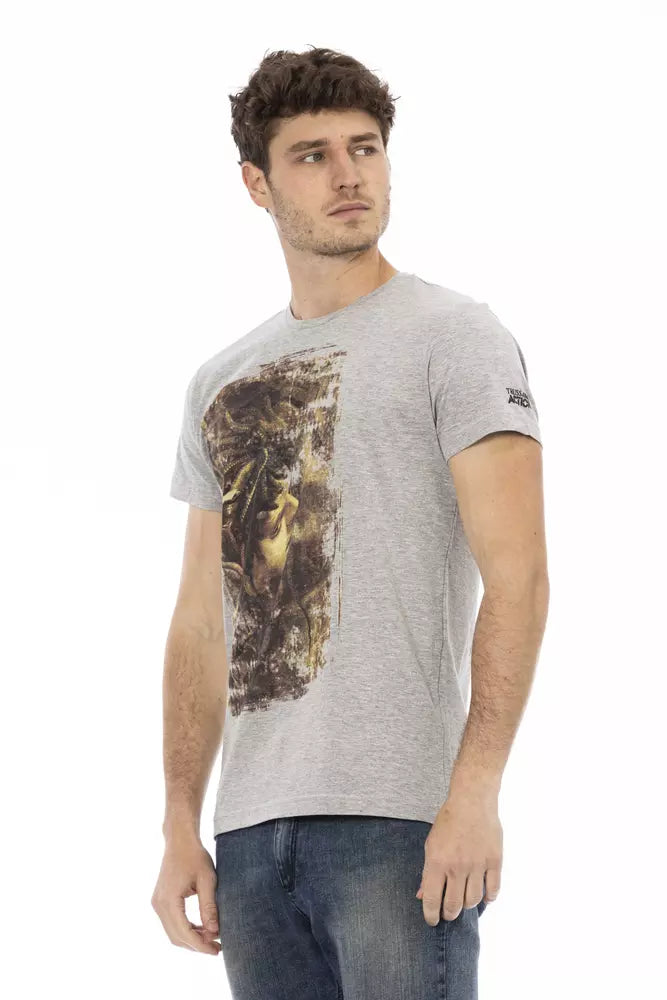 Trussardi Action Men's Grey Cotton T-Shirt