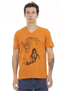 Trussardi Action Oranges Baumwoll-T-Shirt für Herren