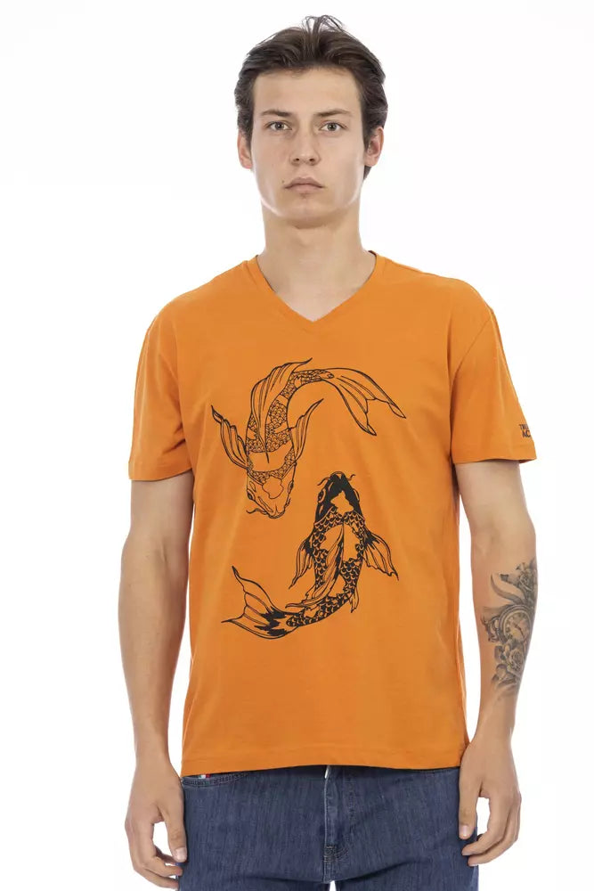 Trussardi Action Oranges Baumwoll-T-Shirt für Herren