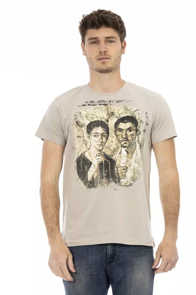 Trussardi Action Beiges Baumwoll-T-Shirt für Herren