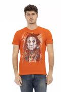 Trussardi Action Orange-farbenes Baumwoll-T-Shirt für Herren
