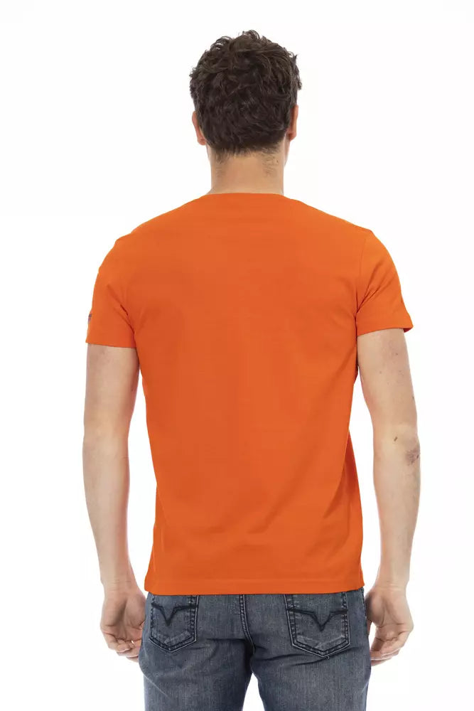 Trussardi Action Orange-farbenes Baumwoll-T-Shirt für Herren