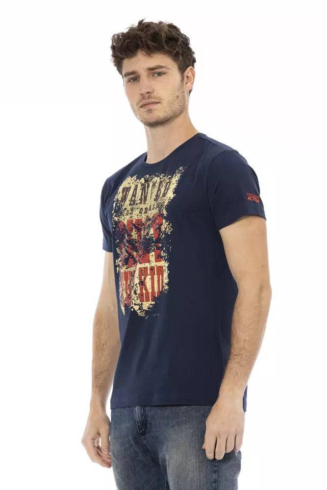 Trussardi Action Men's Blue Cotton T-Shirt