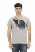 Trussardi Action Men's Gray Cotton T-Shirt
