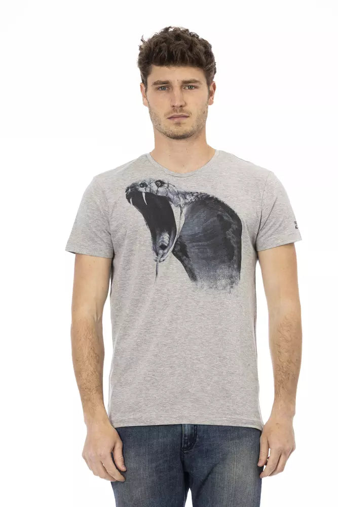 Trussardi Action Men's Gray Cotton T-Shirt