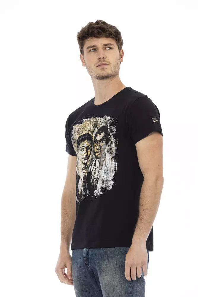 Trussardi Action Men's Black Cotton T-Shirt