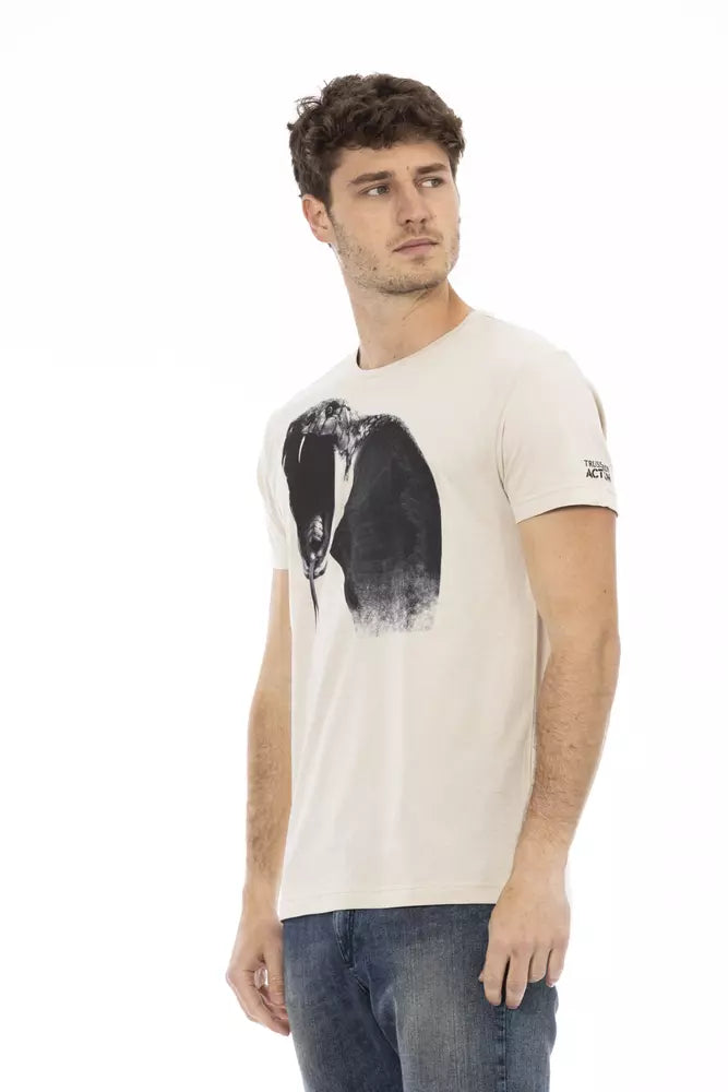 Trussardi Action Beige Baumwoll-T-Shirt für Herren