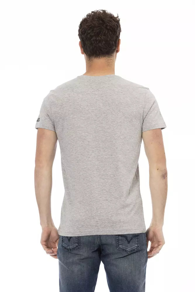 Trussardi Action Men's Gray Cotton T-Shirt