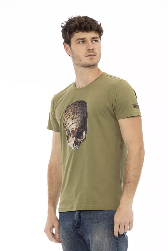 Trussardi Action Men's Green Cotton T-Shirt
