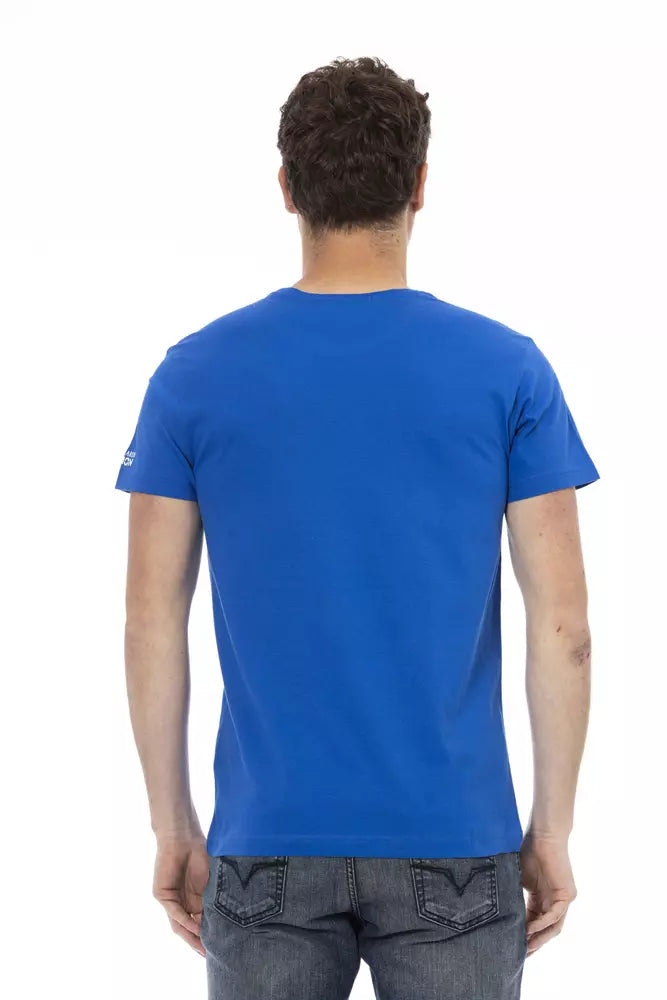 Trussardi Action Men's Cotton T-shirt in Blue