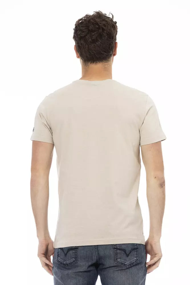 Trussardi Action Men's Beige Cotton T-Shirt