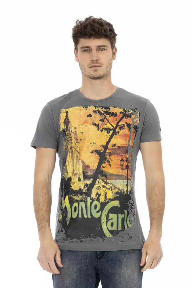 Trussardi Action Men's Grey Cotton T-Shirt