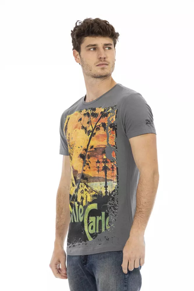 Trussardi Action Men's Grey Cotton T-Shirt