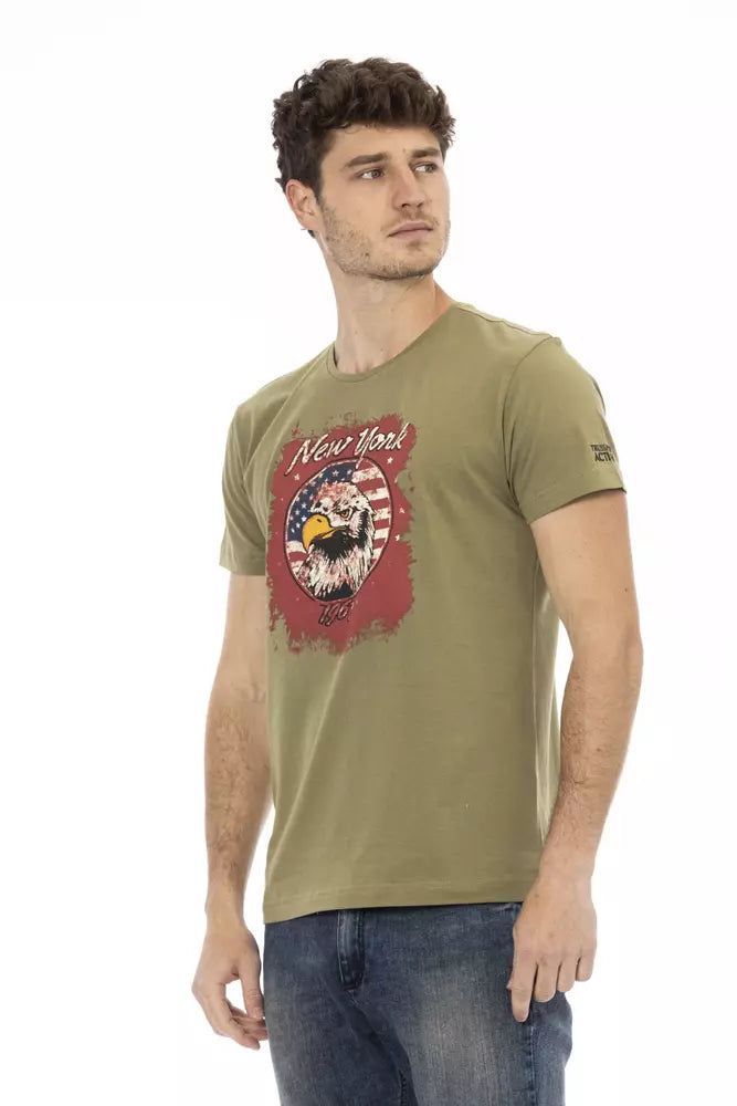 Trussardi Action Men's Green Cotton T-Shirt