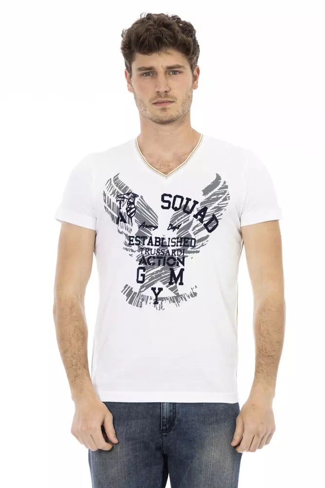 Trussardi Action Men's White Cotton T-Shirt