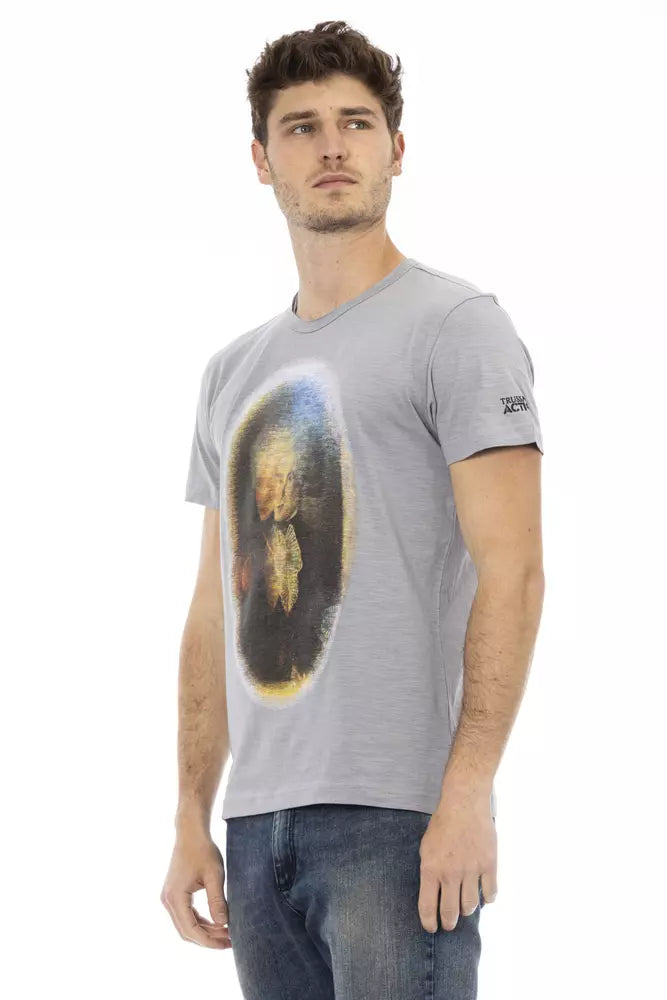 Trussardi Action Men's Grey Cotton T-Shirt