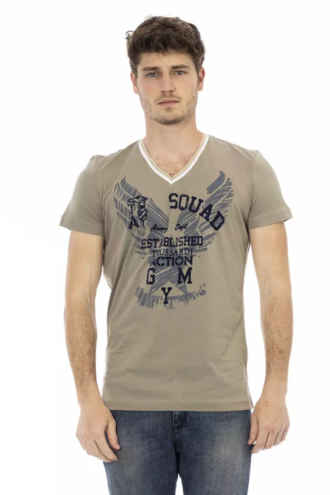 Trussardi Action Men's Green Cotton T-Shirt