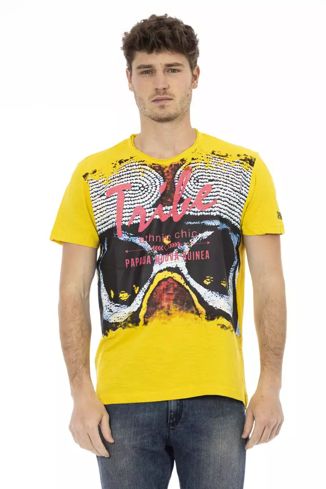 Trussardi Action Men's Yellow Cotton T-Shirt
