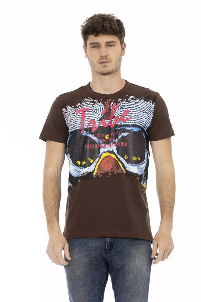Trussardi Action Men's Brown Cotton T-Shirt