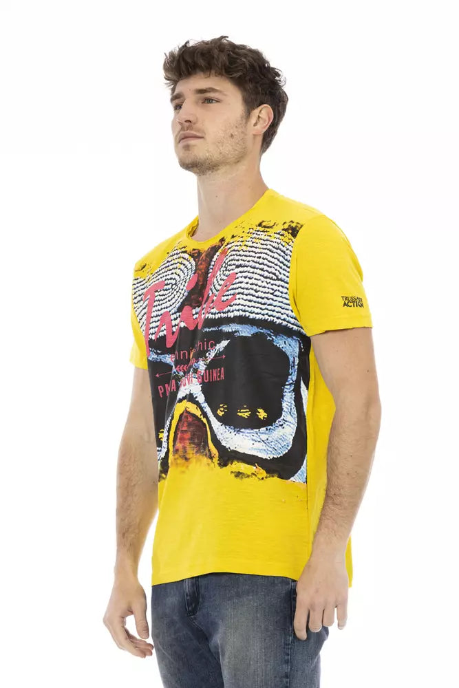 Trussardi Action Men's Yellow Cotton T-Shirt