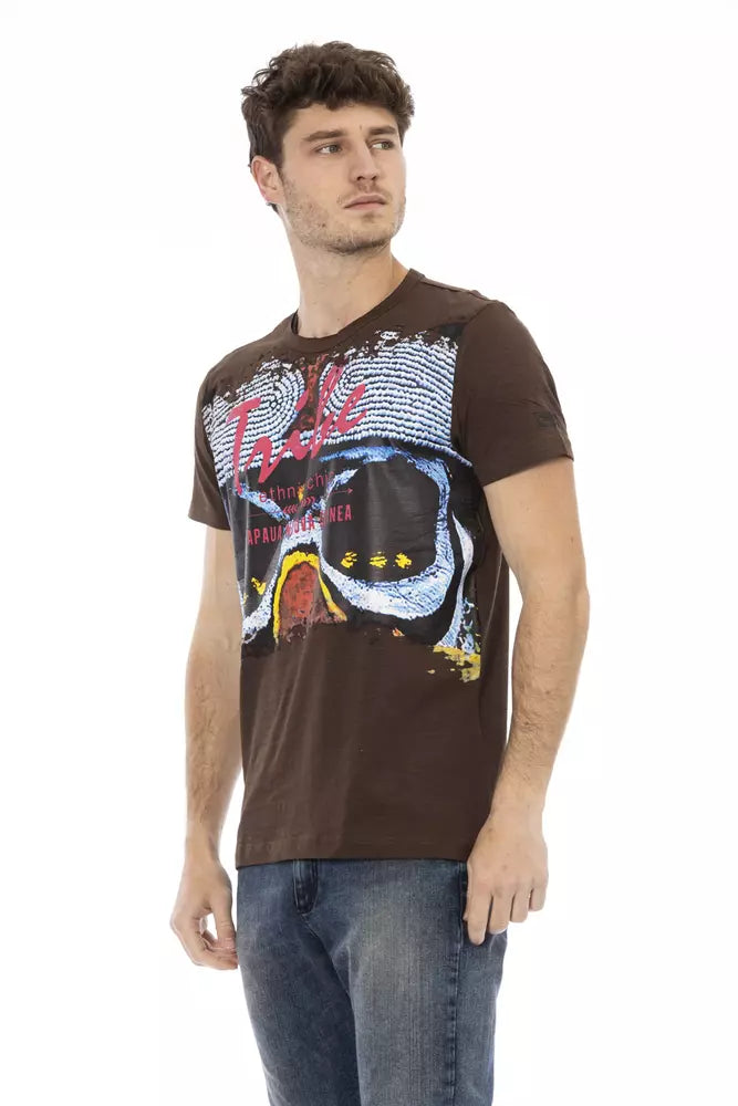 Trussardi Action Men's Brown Cotton T-Shirt