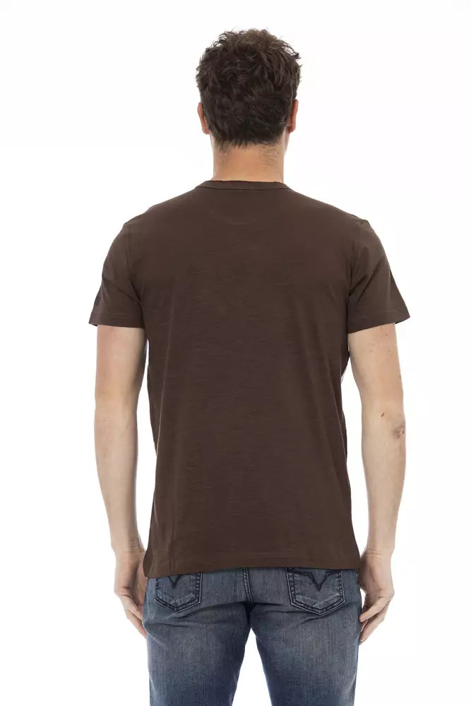 Trussardi Action Men's Brown Cotton T-Shirt