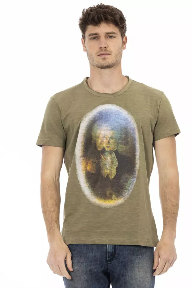 Trussardi Action Men's Green Cotton T-Shirt