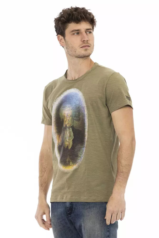 Trussardi Action Men's Green Cotton T-Shirt