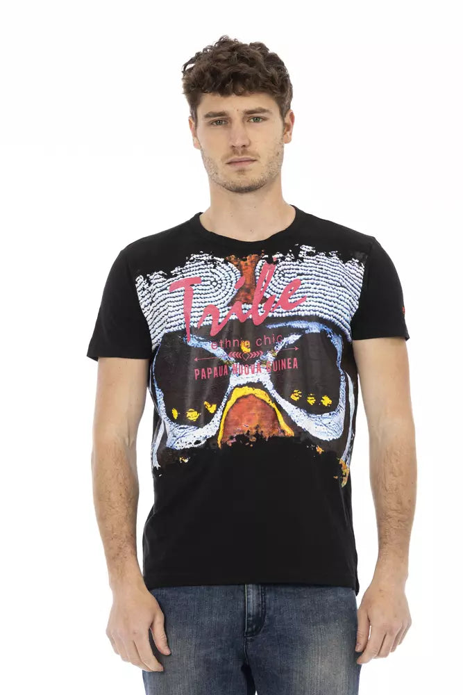 Trussardi Action Men's Black Cotton T-Shirt