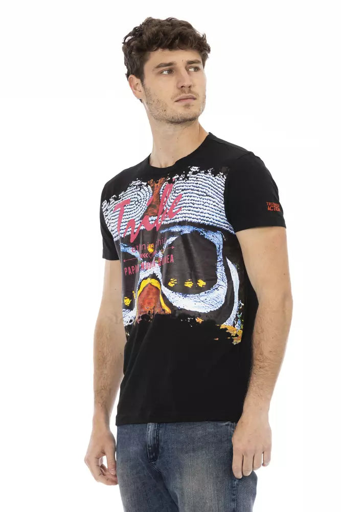 Trussardi Action Men's Black Cotton T-Shirt
