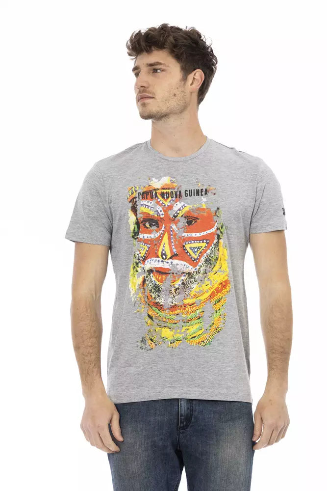Trussardi Action Men's Grey Cotton T-Shirt
