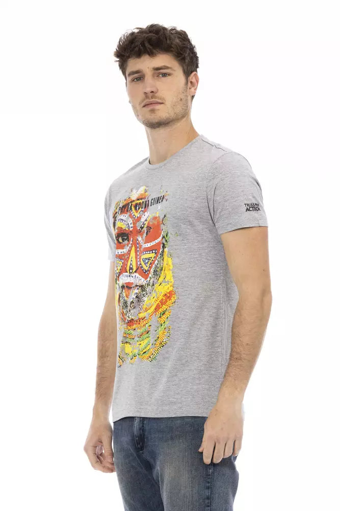 Trussardi Action Men's Grey Cotton T-Shirt