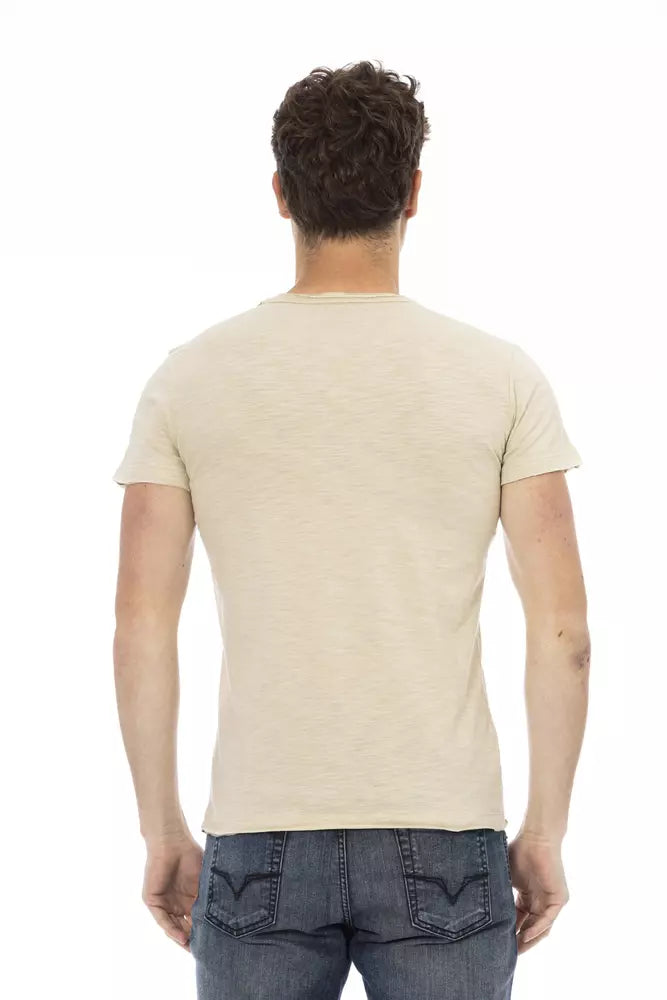 Trussardi Action Men's Beige Cotton T-Shirt