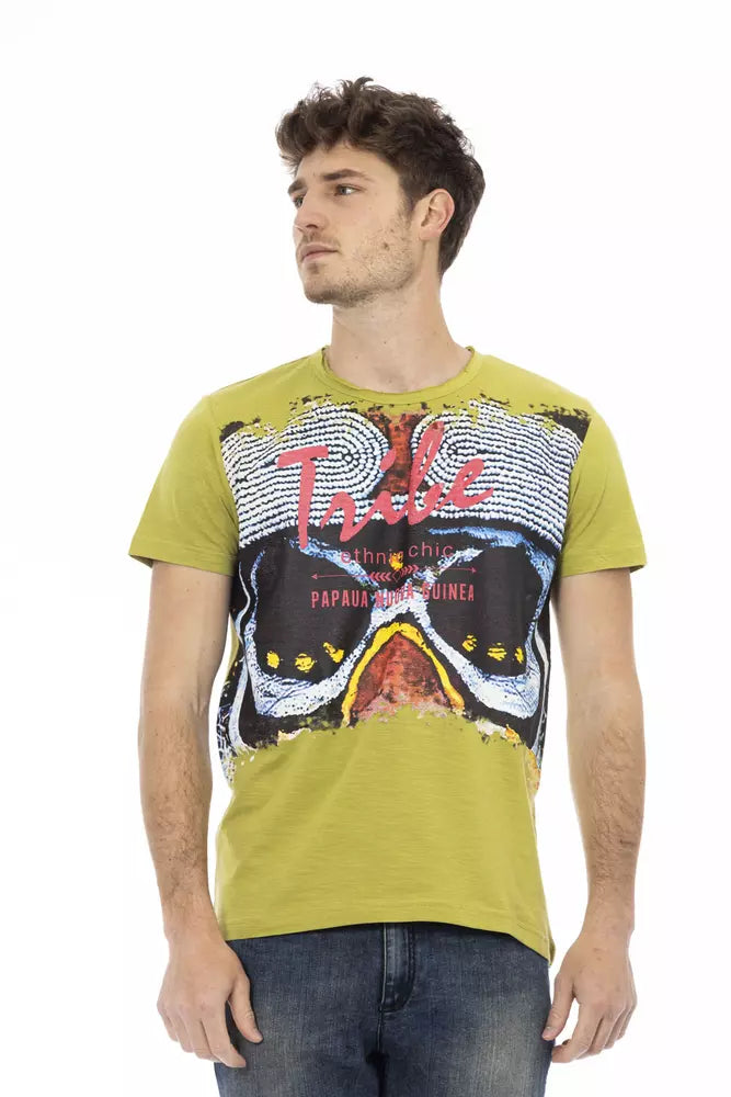 Trussardi Action Men's Green Cotton T-Shirt