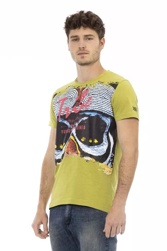 Trussardi Action Men's Green Cotton T-Shirt