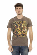 Trussardi Action Braunes Baumwoll-T-Shirt für Herren