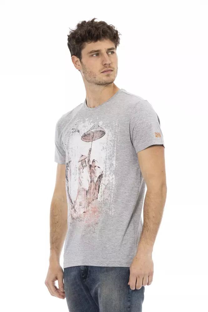 Trussardi Action Men's Grey Cotton T-Shirt