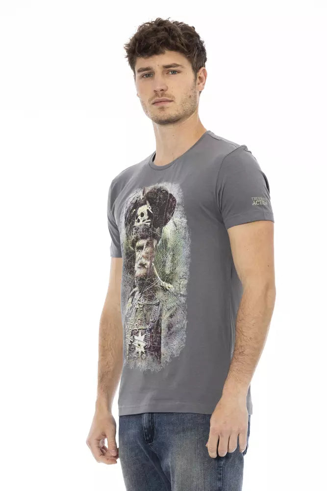 Trussardi Action Men's Grey Cotton T-Shirt