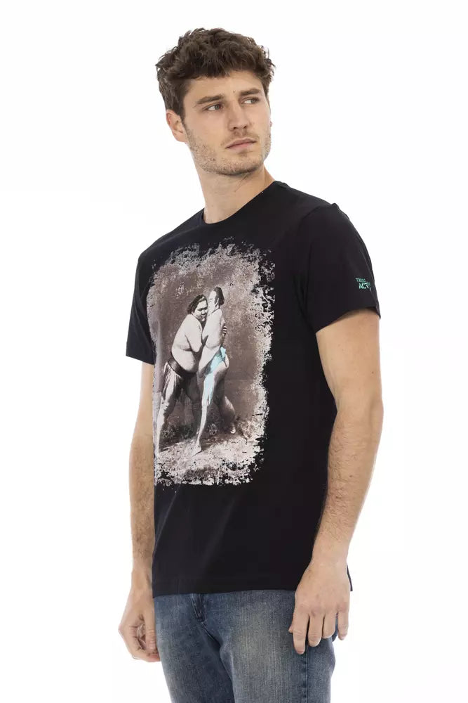 Trussardi Action Men's Black Cotton T-Shirt