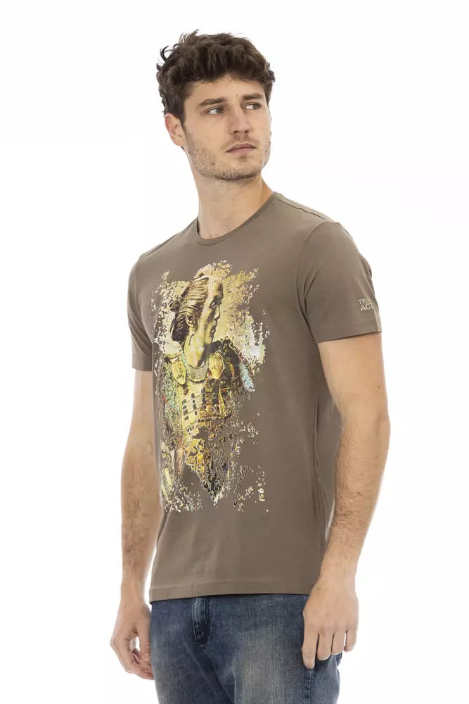 Trussardi Action Men's Brown Cotton T-Shirt