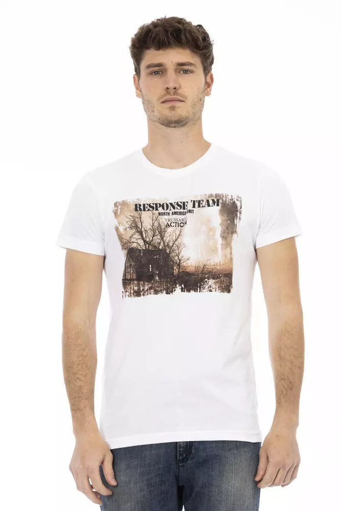 Trussardi Action Men's White Cotton T-Shirt