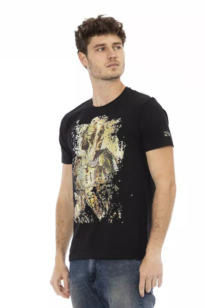 Trussardi Action Men's Black Cotton T-Shirt