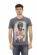 Trussardi Action Men's Gray Cotton T-Shirt