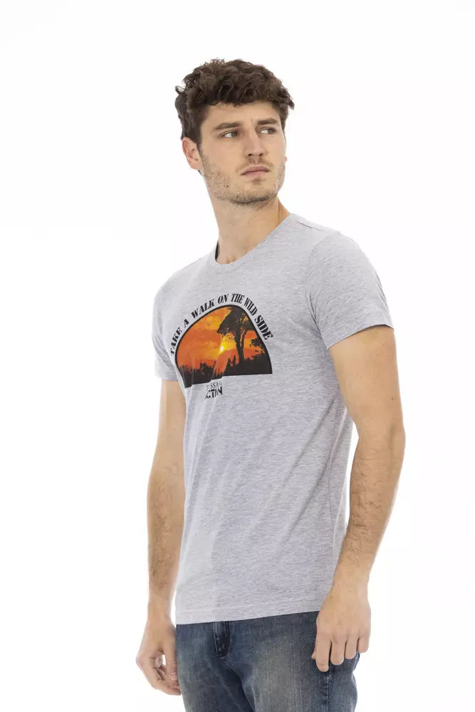 Trussardi Action Men's Grey Cotton T-Shirt