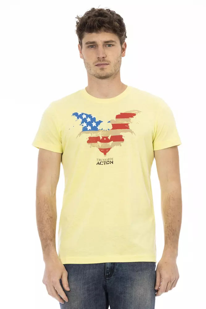 Trussardi Action Men's Yellow Cotton T-Shirt