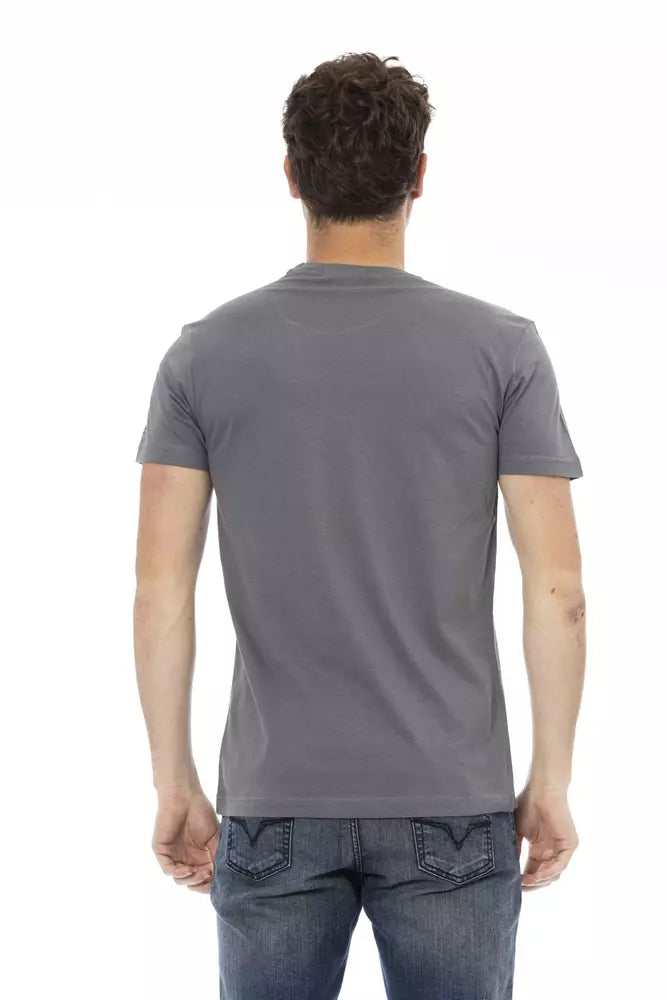 Trussardi Action Men's Gray Cotton T-Shirt