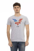 Trussardi Action Men's Grey Cotton T-Shirt