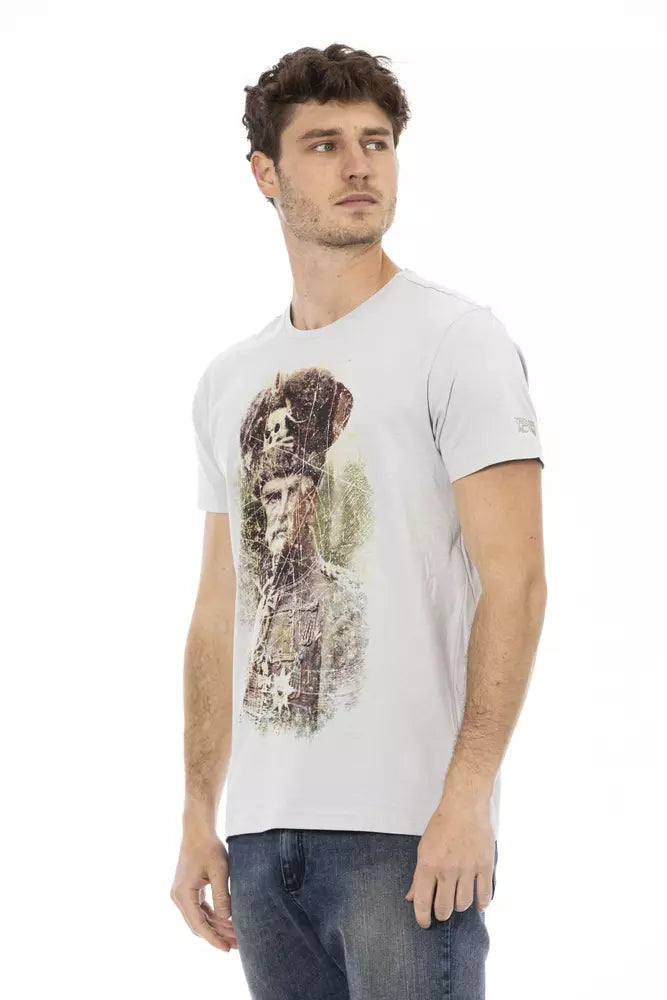 Trussardi Action Men's Gray Cotton T-Shirt