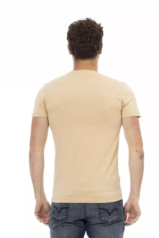 Trussardi Action Men's Beige Cotton T-Shirt